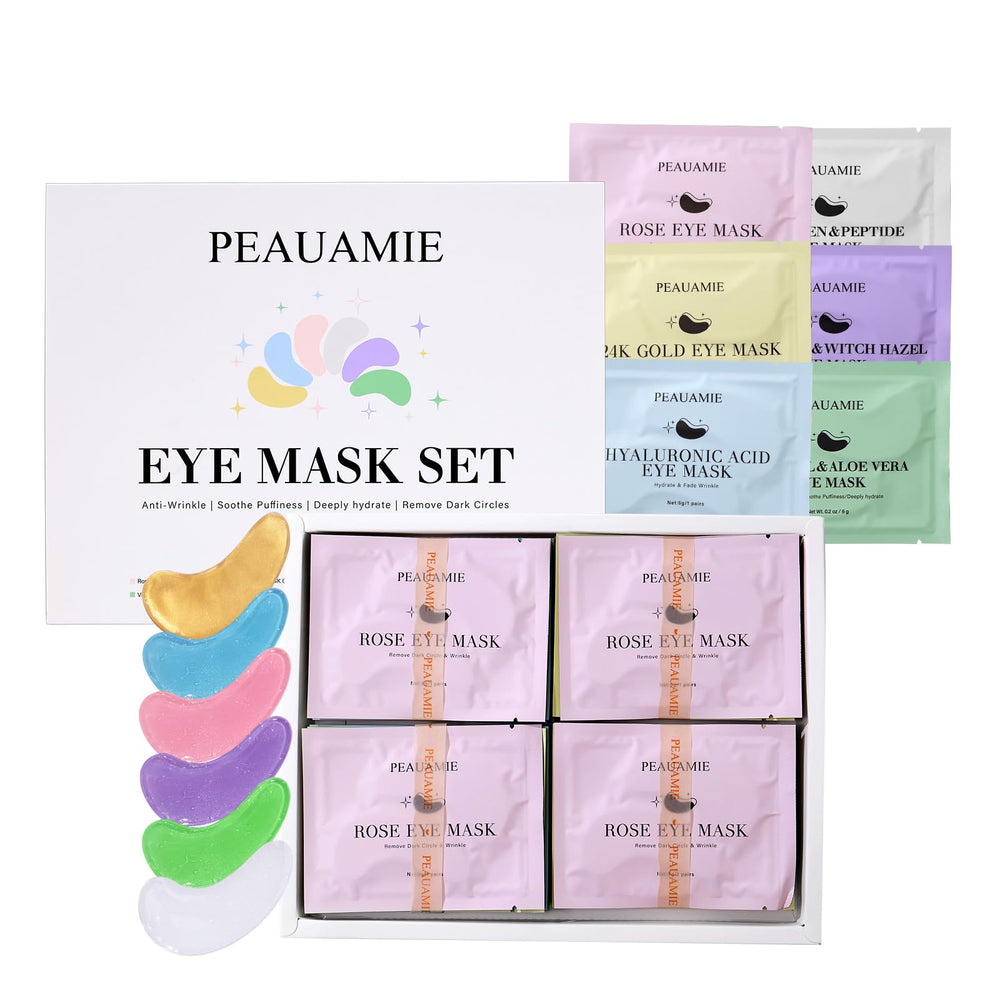 Peauamie eye patches shown on clean skin for under-eye care