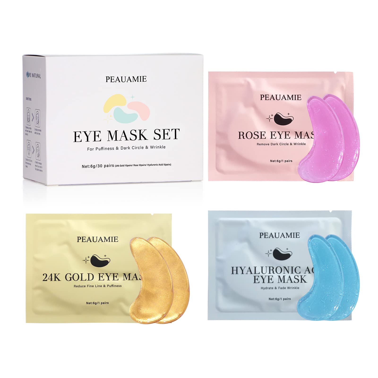 Parche Ojos Peauamie Rosa calmante para ojos cansados