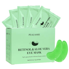 PEAUAMIE under-eye patches with retinol and aloe hydrate and smooth the under-eye area.