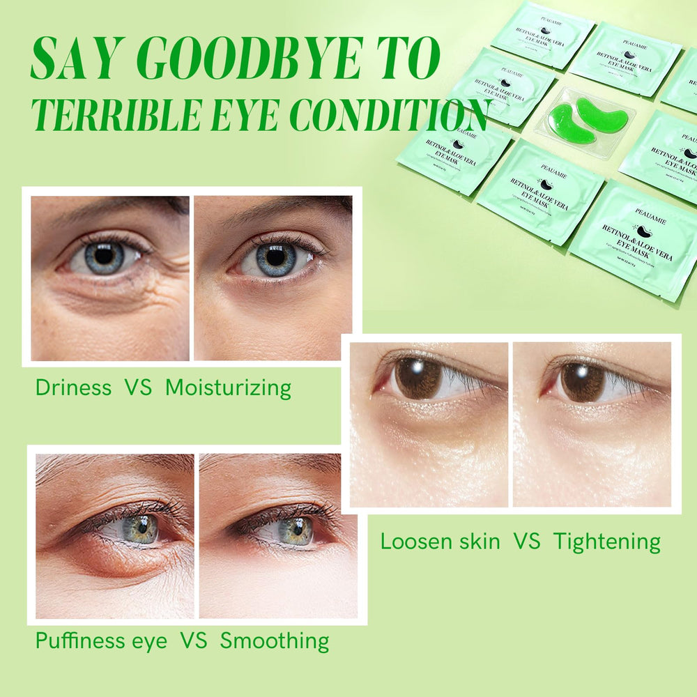 PEAUAMIE retinol eye patches support smoother skin around the eyes.