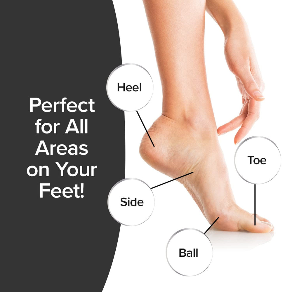 Tough, dry skin can feel smoother after regular PedEgg use on feet.