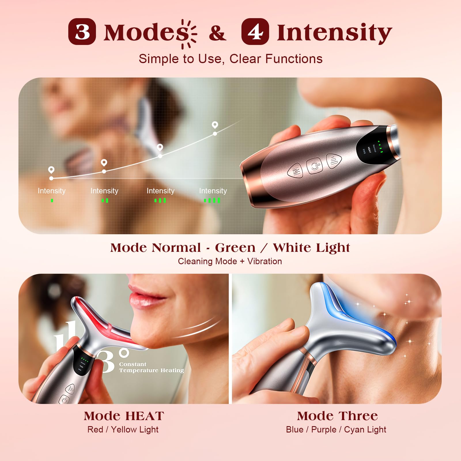 Pedete Massager with 3 modes and 4 levels for customization.