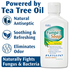 Pedifix FungaSoap árbol de té, cuidado diario para cuerpo y pies.