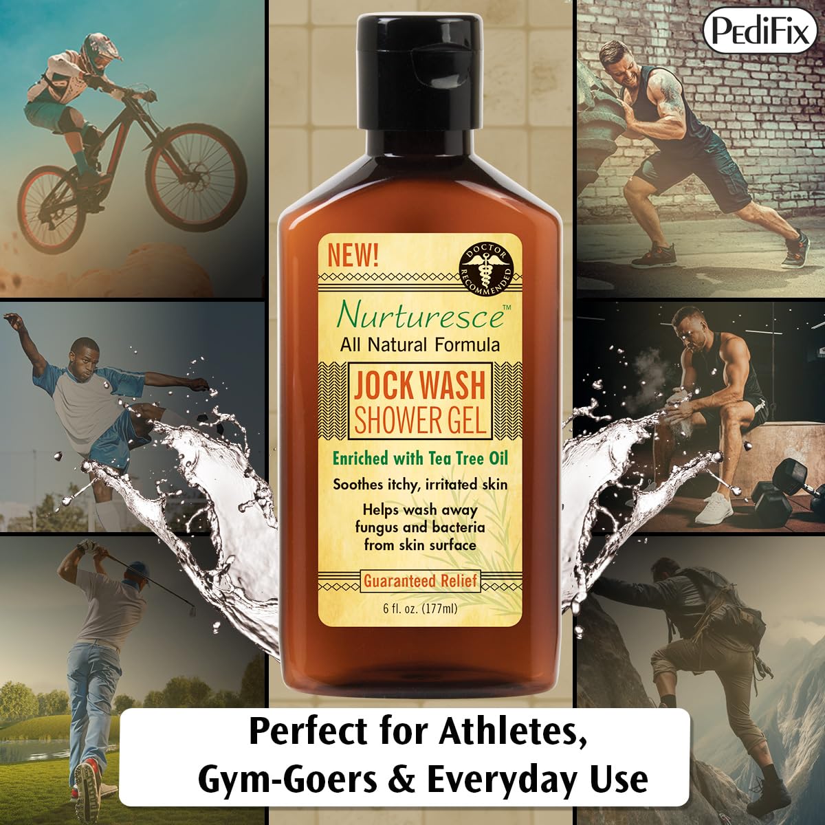 Pedifix Nurturesce Jock Wash ideal para atletas.