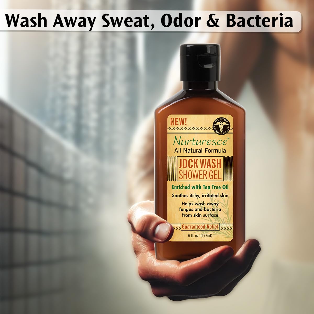 Pedifix Nurturesce Jock Wash uso diario para piel sensible.