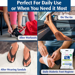 Pedifix Tea Tree Ultimates Foot Wipes tea tree oil detail for natural deodorizing