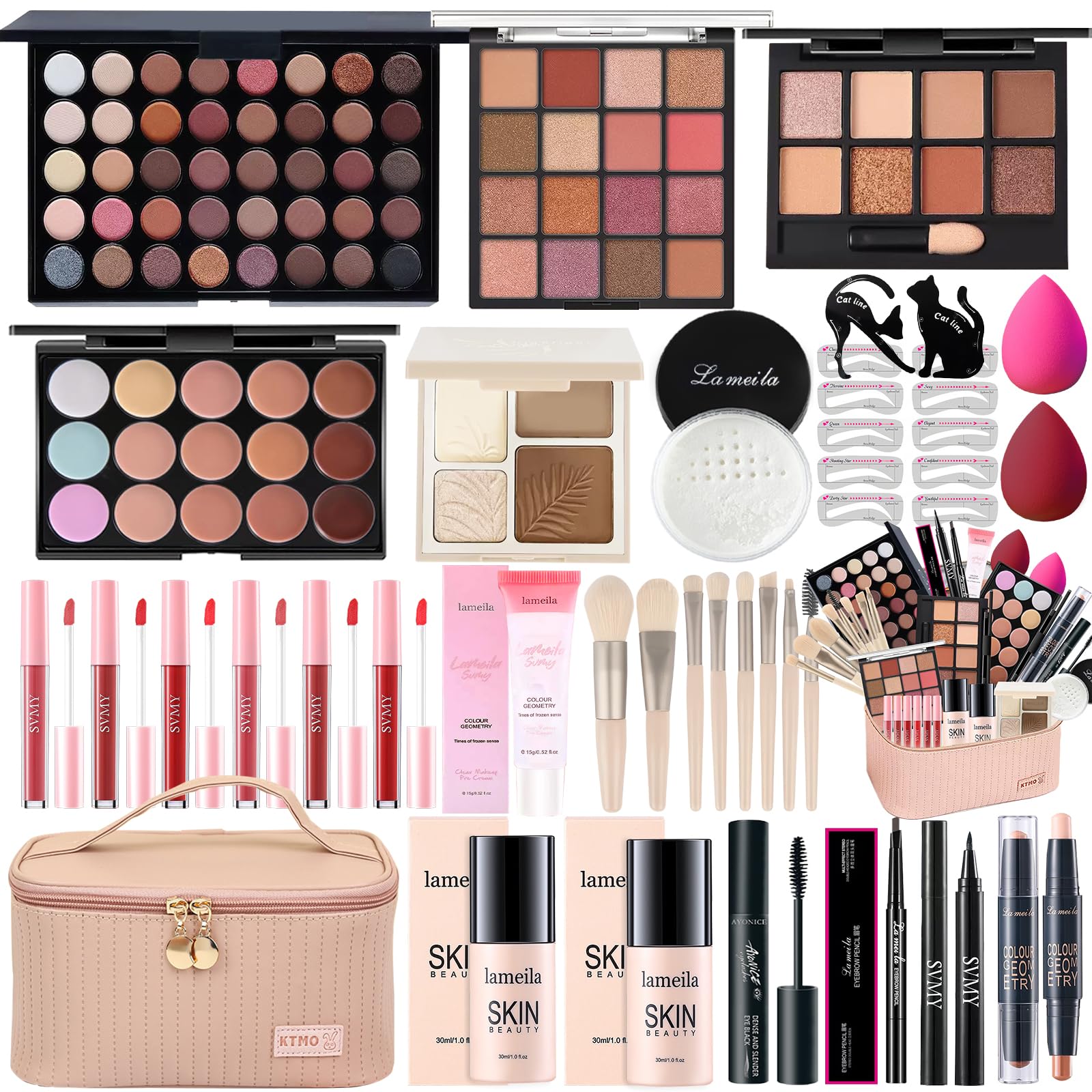 Peenice all-in-one makeup kit packaging showcases compact storage and gifting appeal.