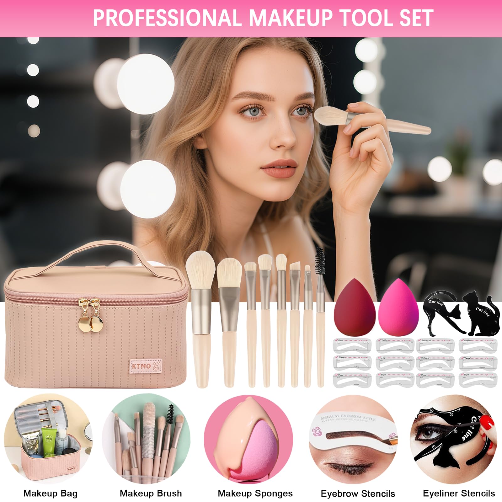 Peenice loose powder compact helps control shine for a lasting matte finish.