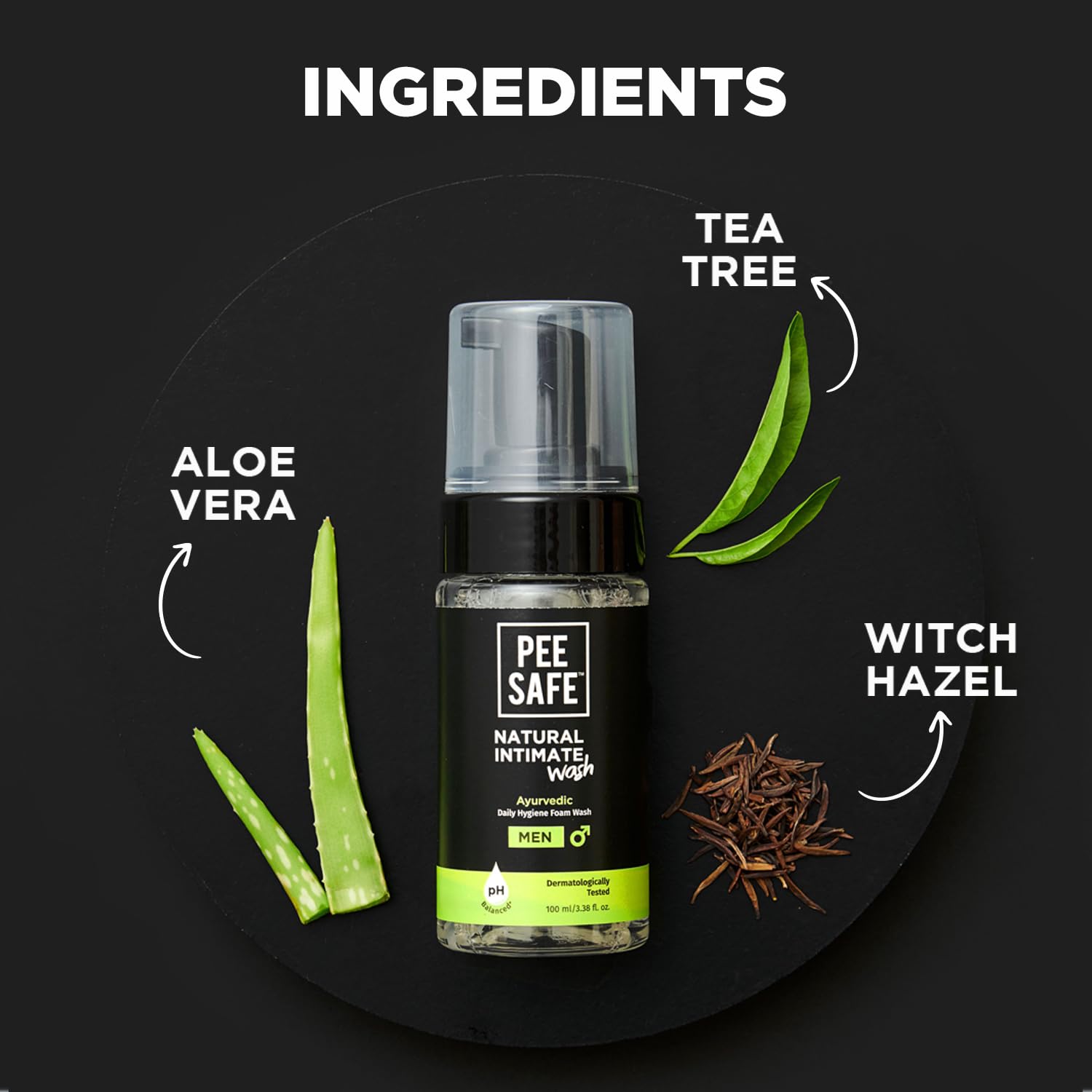 Pee Safe Jabon Íntimo Hombre, textura espumosa para una limpieza suave.
