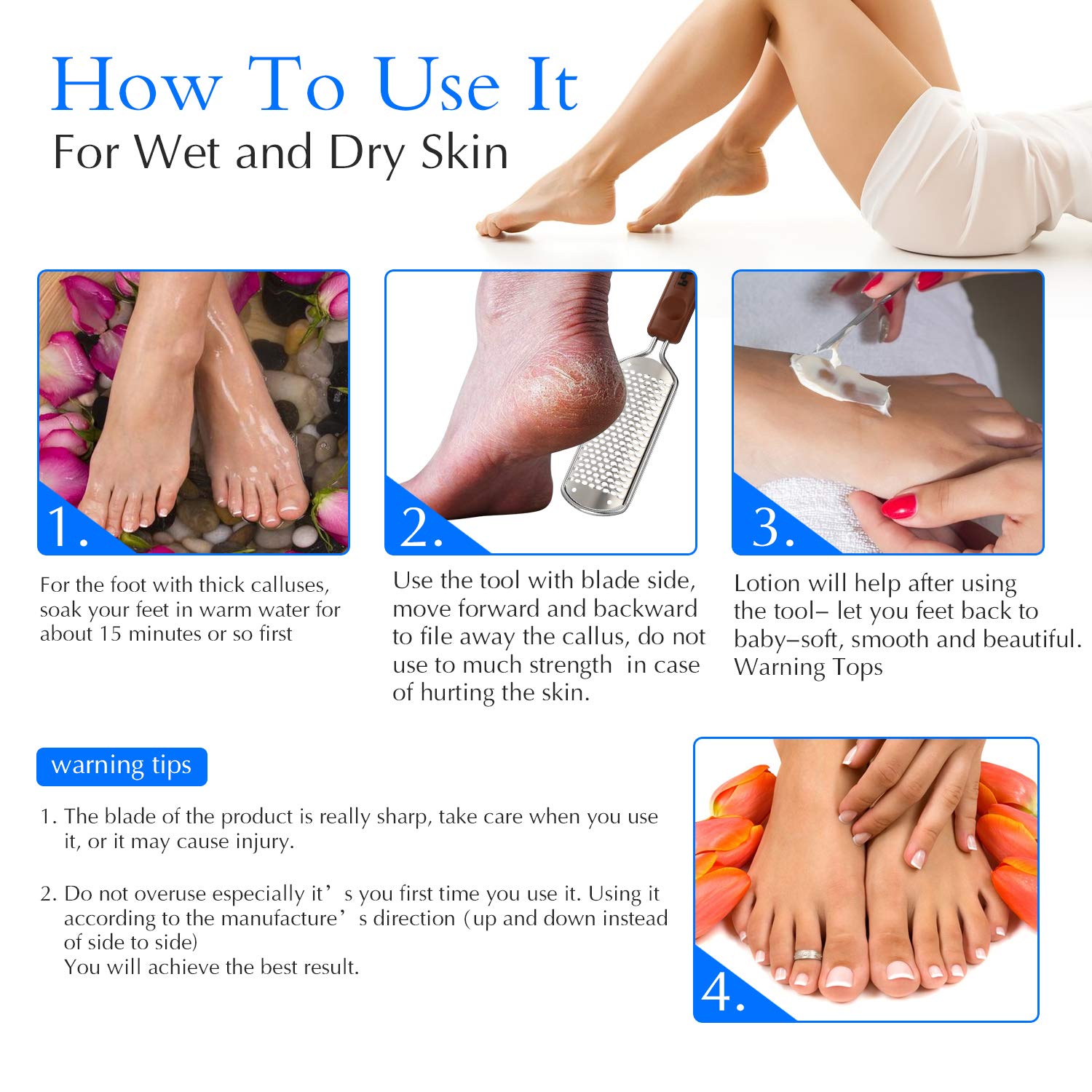 Pefei Premium Material stainless steel for durable pedicure tools.