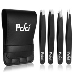 Pefei tweezers set with classic tips for precise eyebrow grooming.