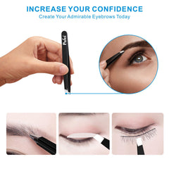 Pefei tweezers with slant tips for brow shaping and splinter removal.