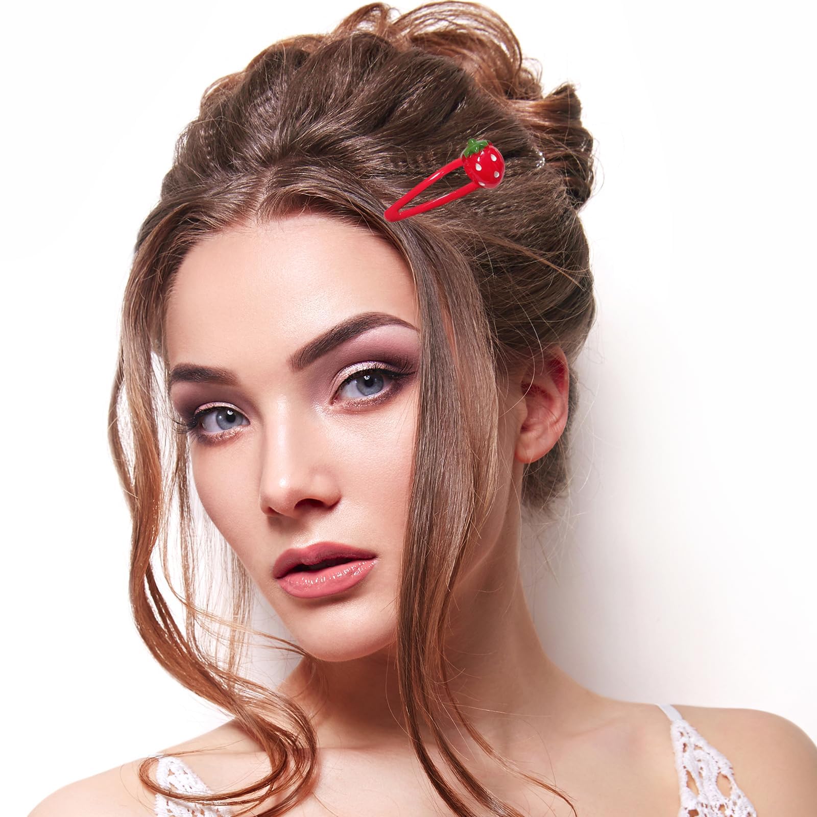 Pejlnd prendedores cabello fresa para coletas y trenzas.