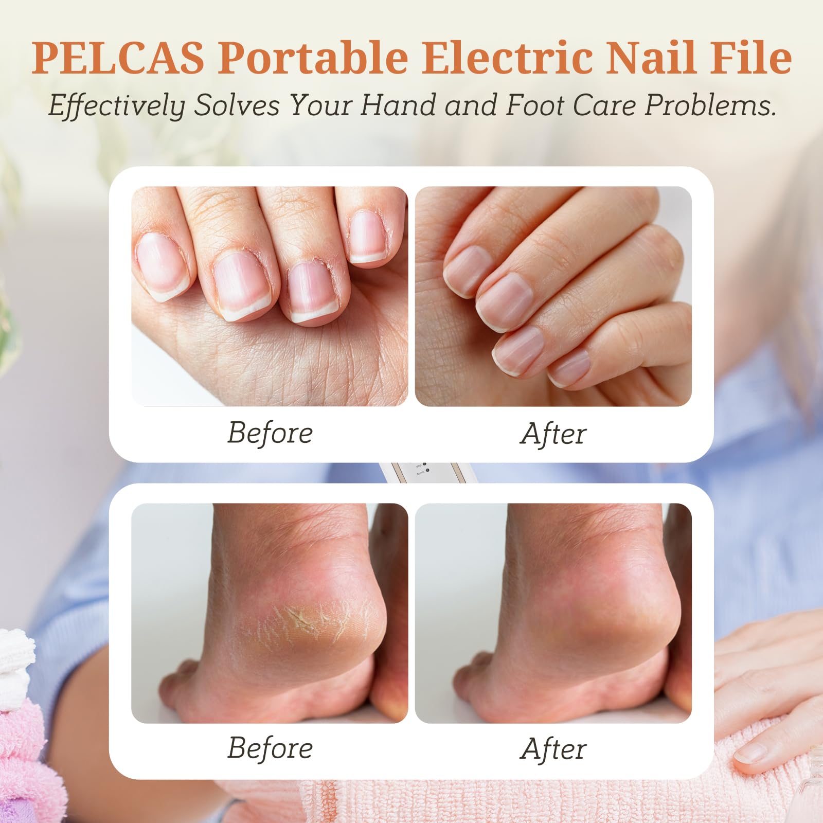 PELCA S 8-in-1 pro nail drill kit for versatile nail care at home