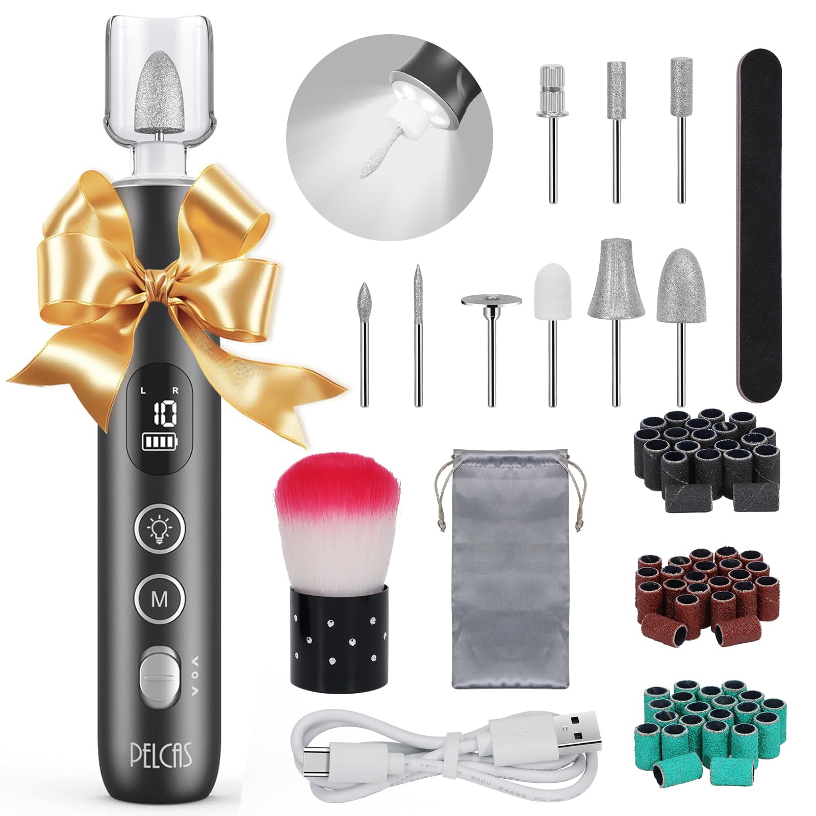 PEL CAS electric nail file cordless design for on-the-go manicures