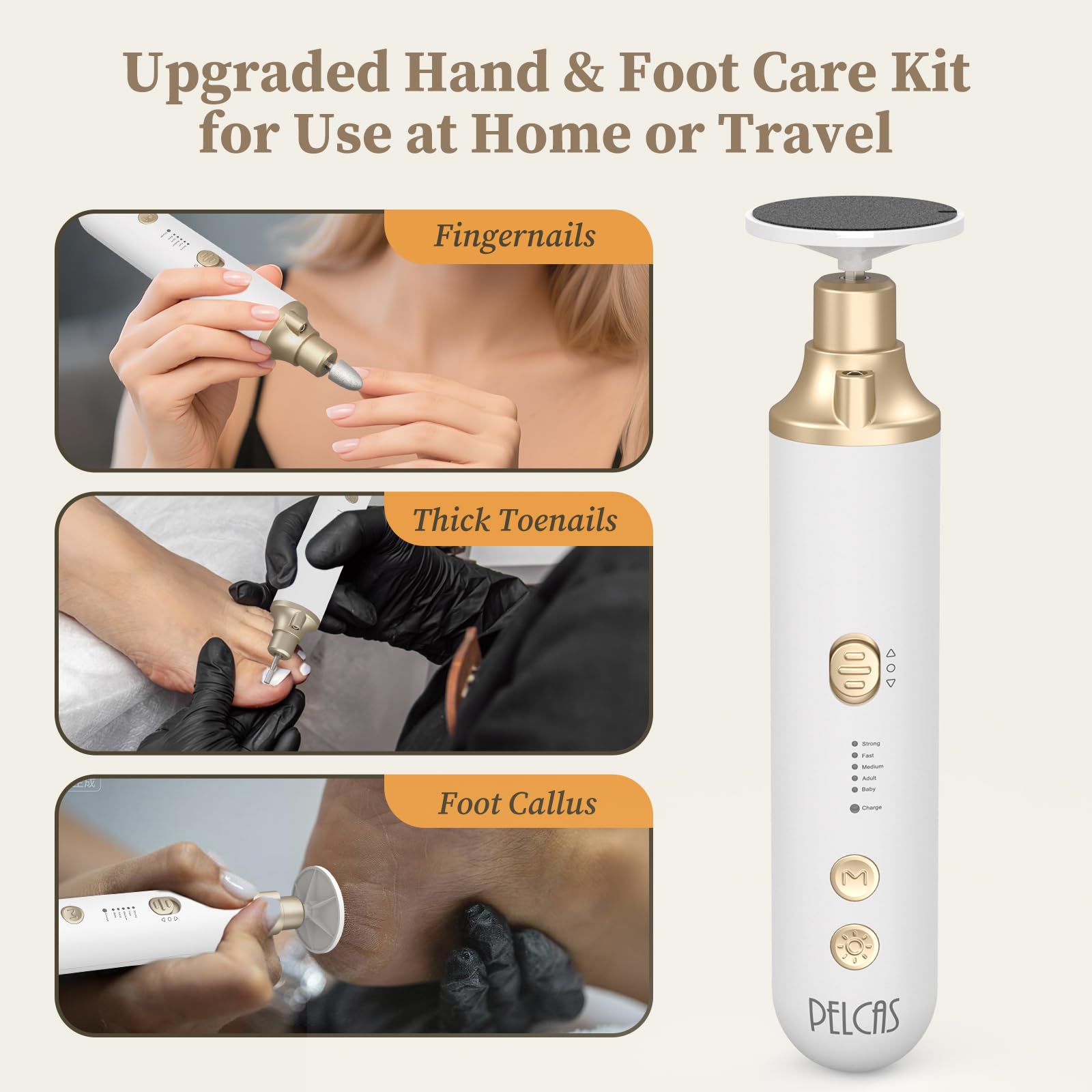 PELCA S large foot callus drill bit for smoother feet