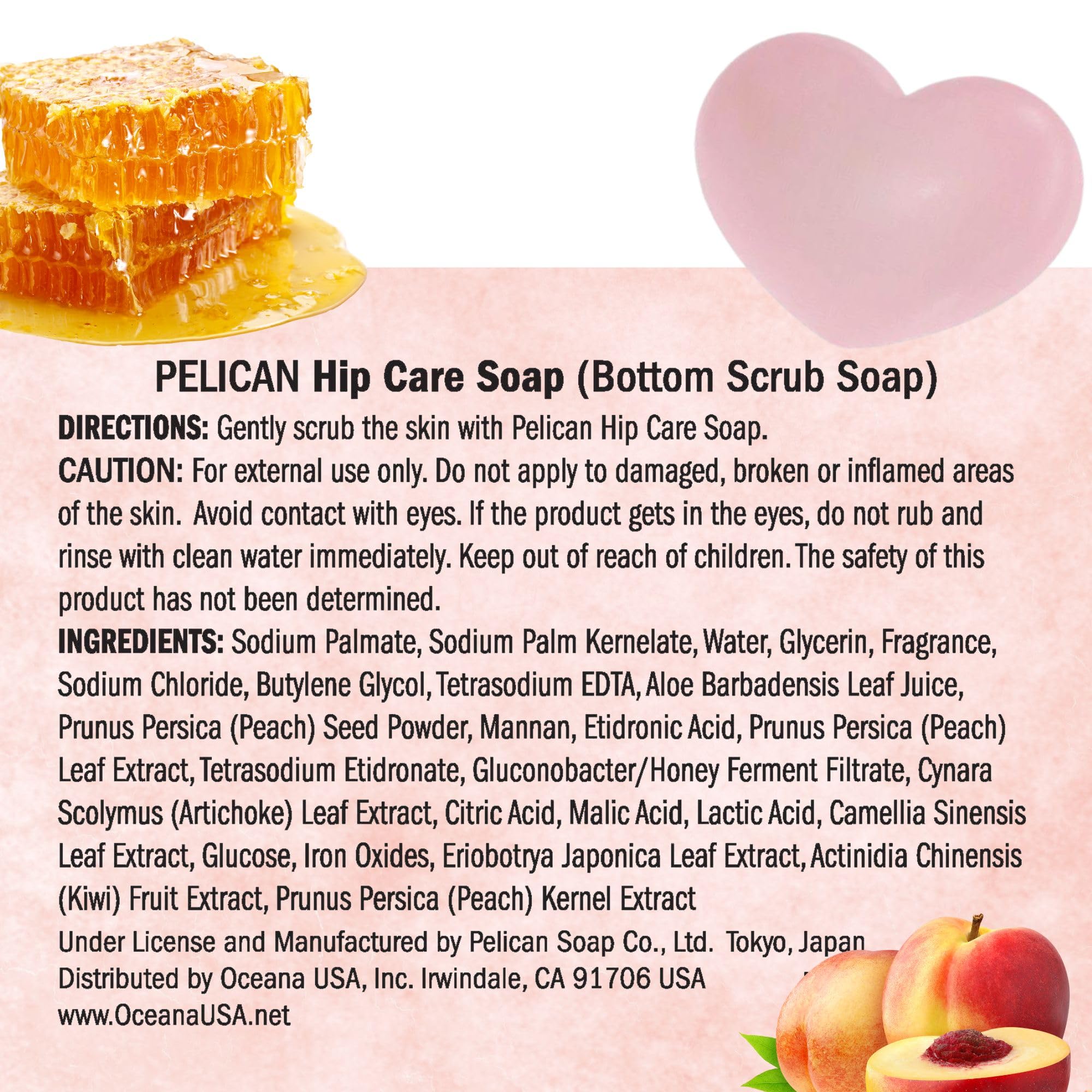 Pelican Soap use on elbows, knees, and neck for smoother patches