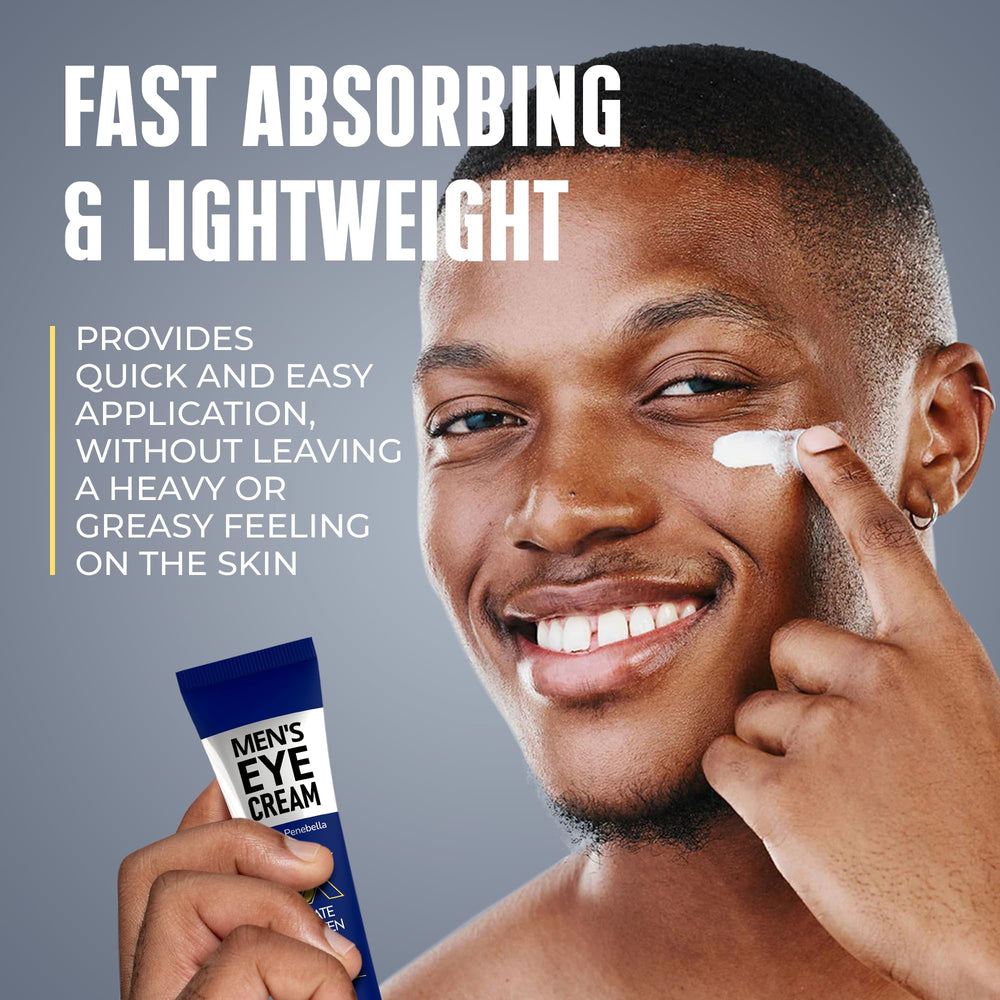 Penebella eye cream fast-absorbing formula leaves no grease on skin.