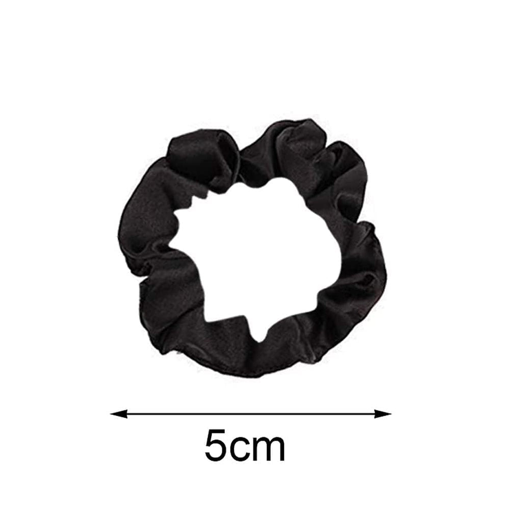 Pengxiaomei coleteros satén negro, elásticos y duraderos para cabellos finos o gruesos.