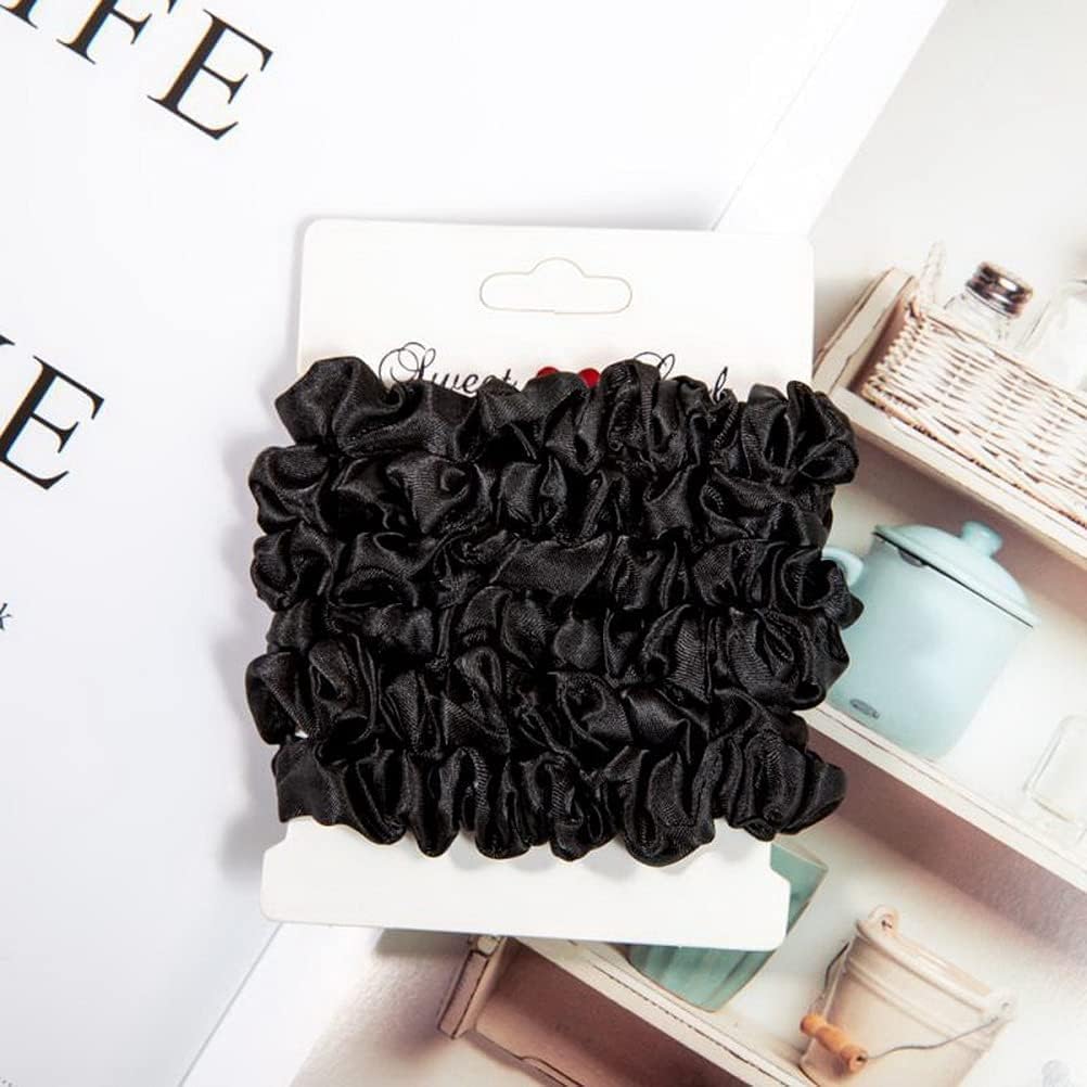 Pengxiaomei coleteros satén negro, regalo ideal para amigas y familiares.