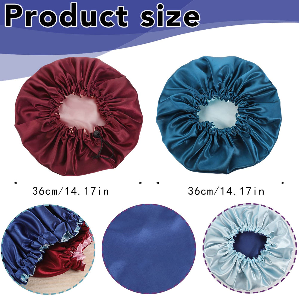 Pengxiaomei satin bonnet double-layer provides durable, breathable comfort all night.