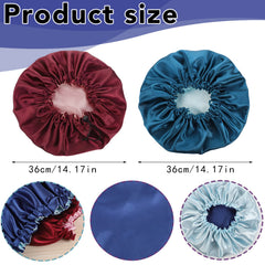 Pengxiaomei satin bonnet double-layer provides durable, breathable comfort all night.