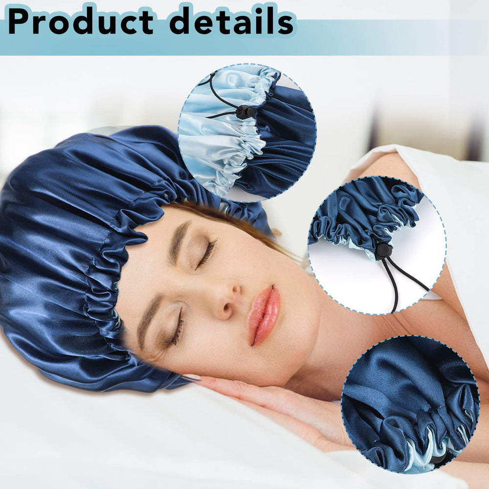 Pengxiaomei satin bonnet multifunction-use supports face care and chores.