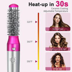 PENUIO blow dryer brush 1000W motor speeds up drying time.