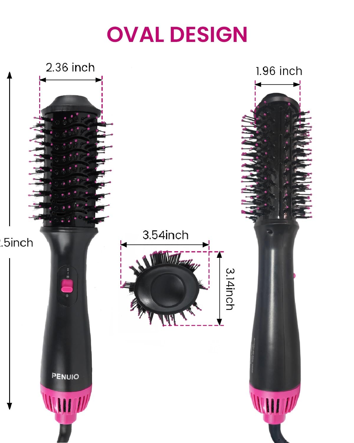 PENUIO in-use shot shows a quick morning blowout during a busy routine.