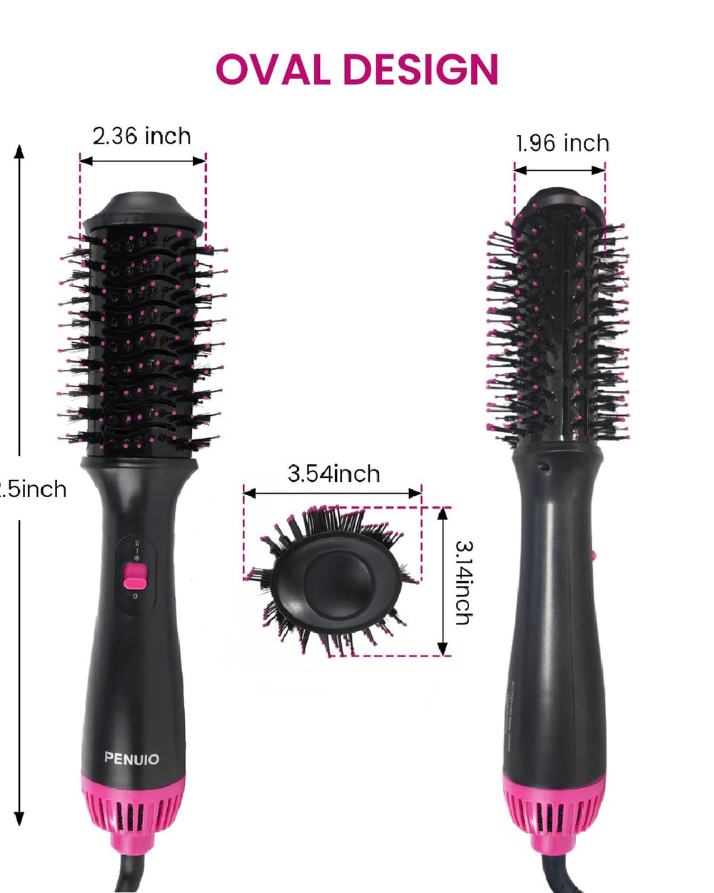 PENUIO in-use shot shows a quick morning blowout during a busy routine.