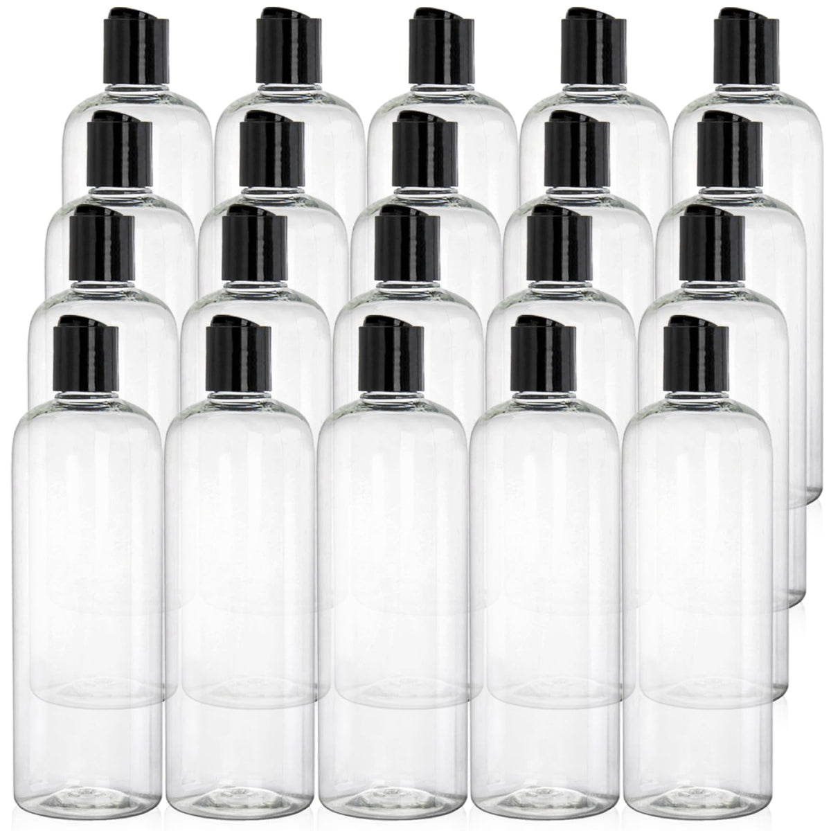 Peohud 16oz clear bottle with disc-top cap for controlled dispensing.
