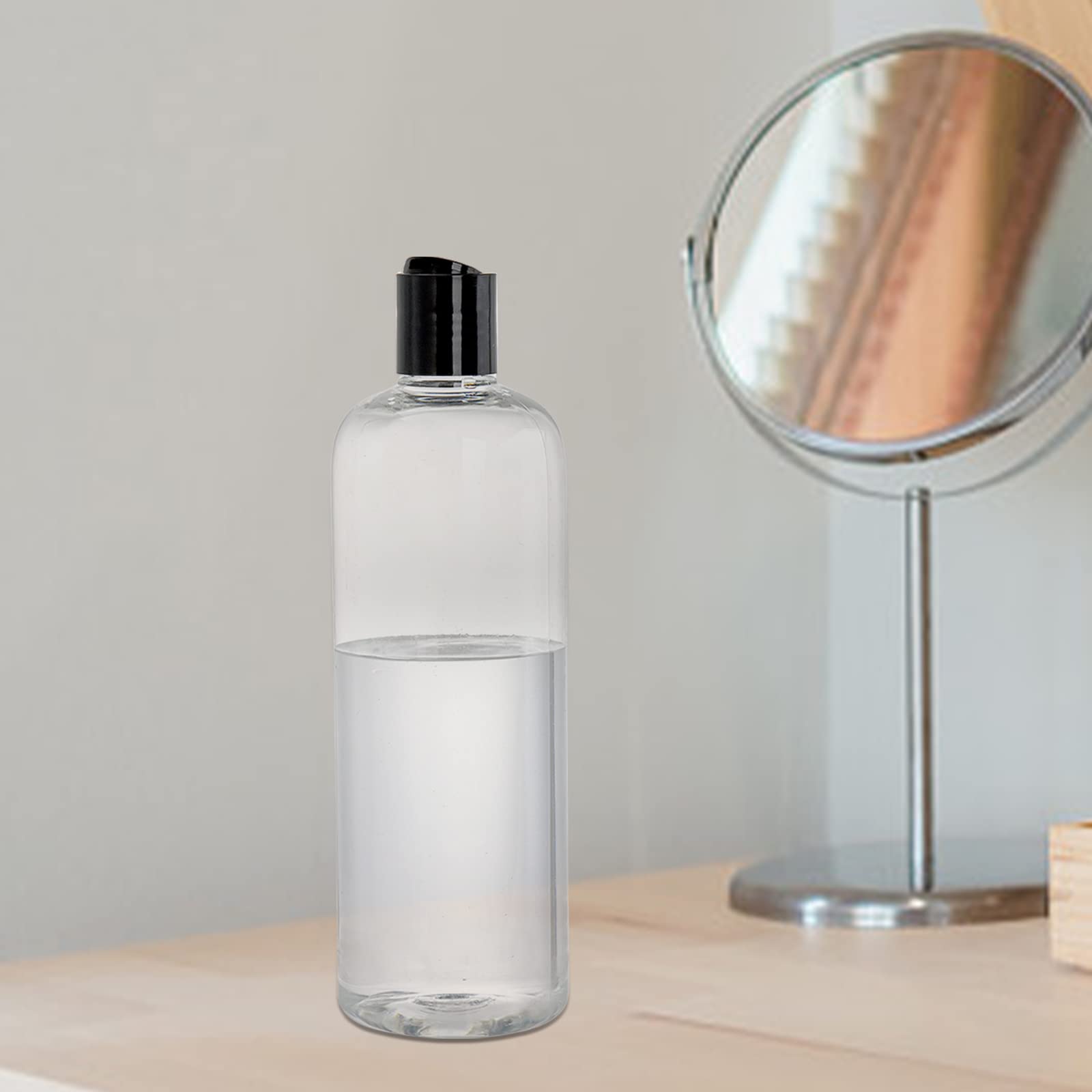 Peohud clear bottle ready for labeling and quick content identification.