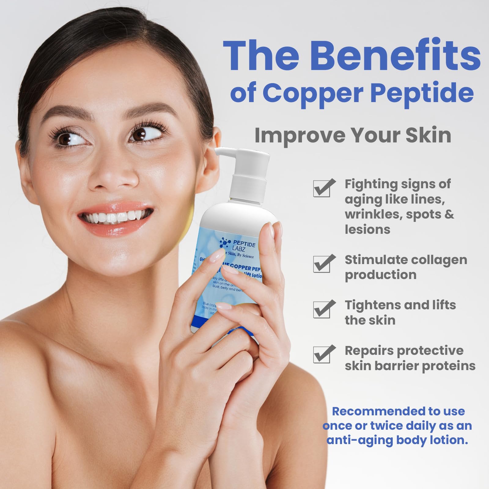 PeptideLabz lightweight texture shown for fast absorption.