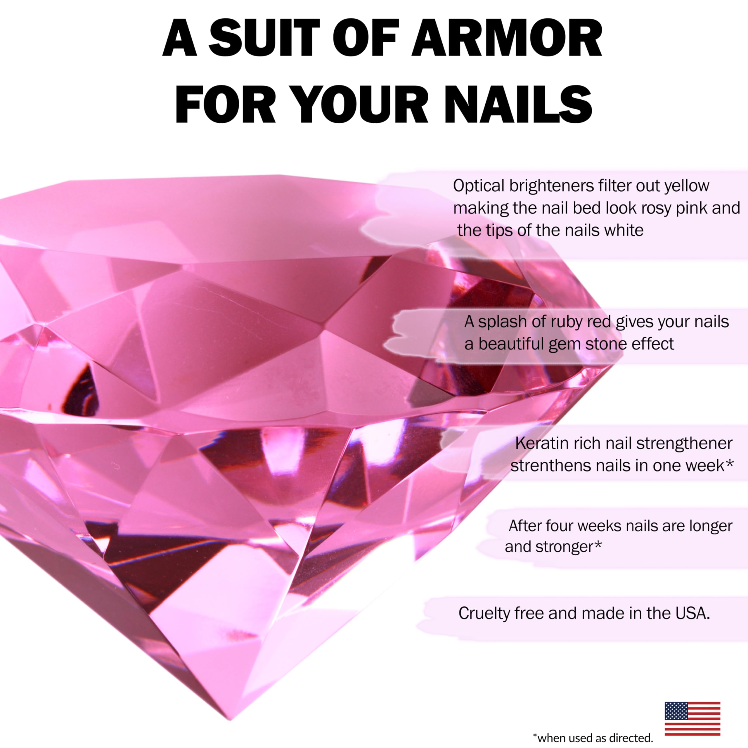 Ruby Pink Gel Coat formula is free of harsh chemicals for safe color