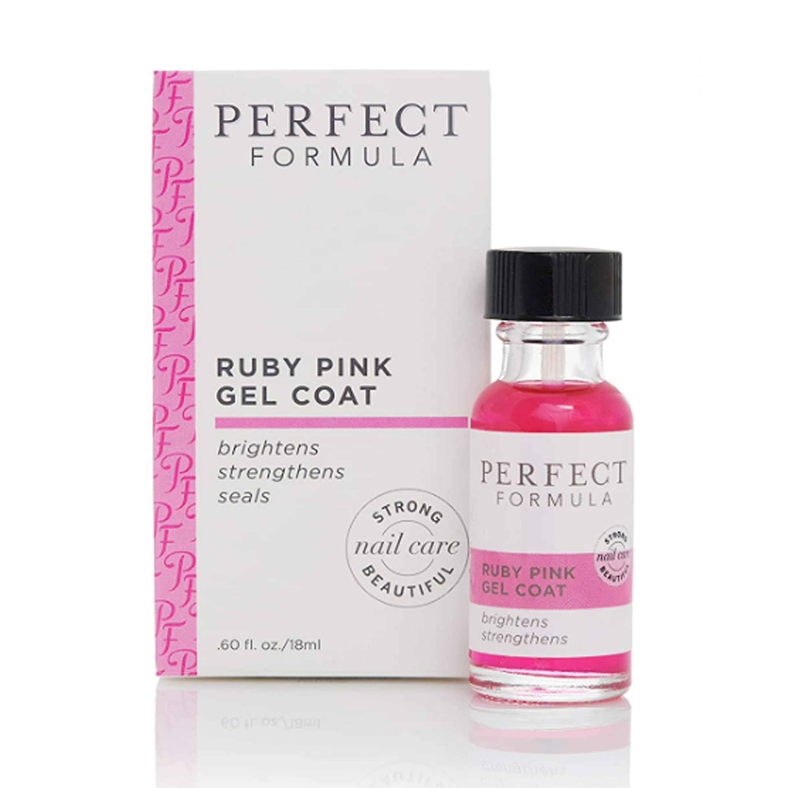 Side view of Ruby Pink Gel Coat showing gemstone-like color on nails