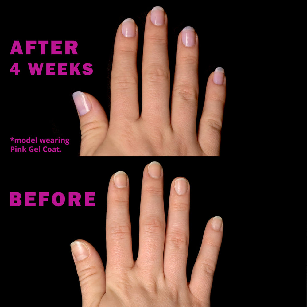 Nails drying quickly after Ruby Pink Gel Coat application for speedy wear