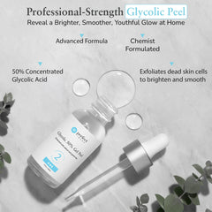 Perfect Image Glycolic Acid 50% gel peel texture close-up shows rich exfoliating consistency.