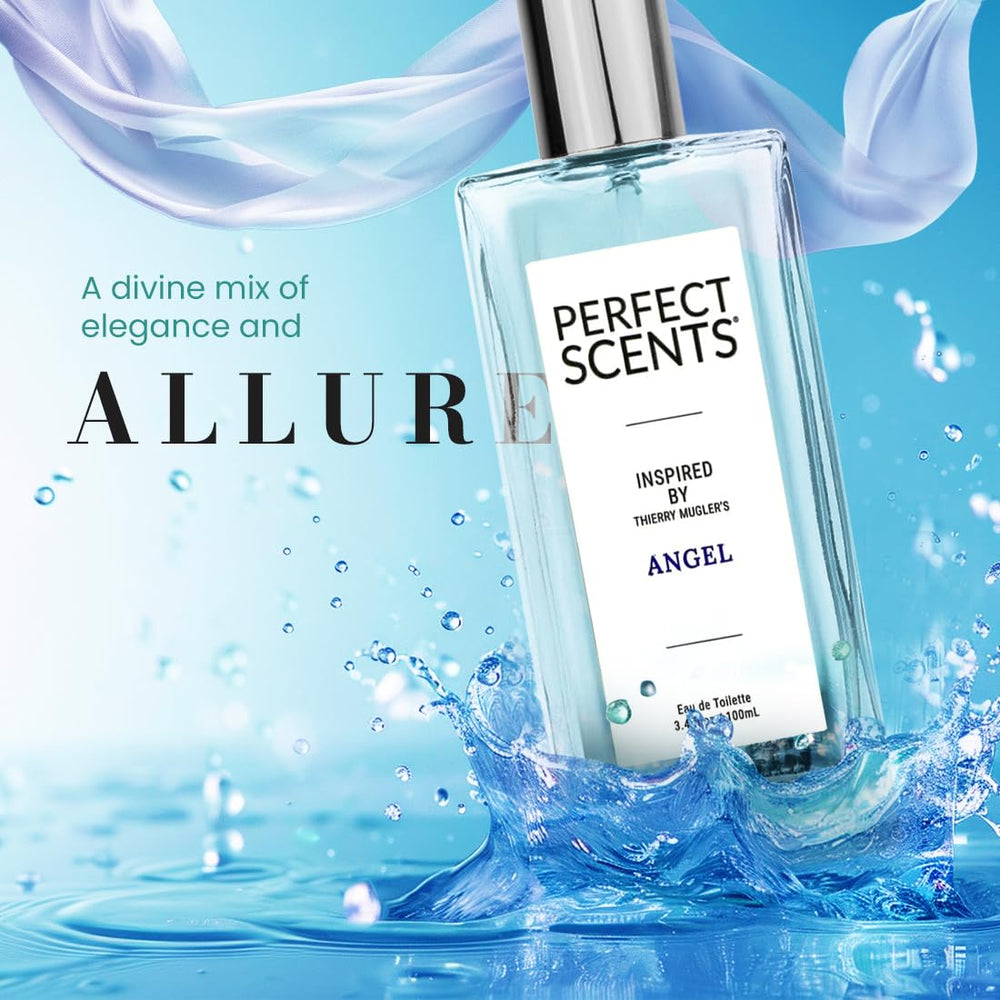 Close-up of Perfect Scents EDT bottle highlighting premium notes for daily wear.