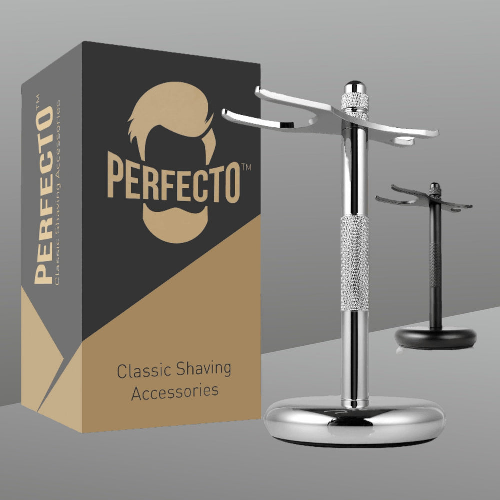 Perfecto Deluxe chrome stand available in color options for matching decor