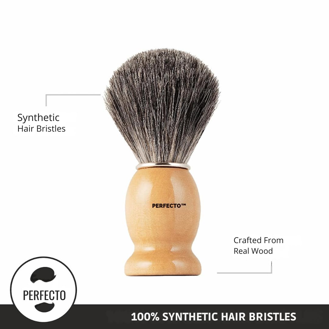 Perfecto deluxe stand-compatible brush fits neatly with your grooming setup.