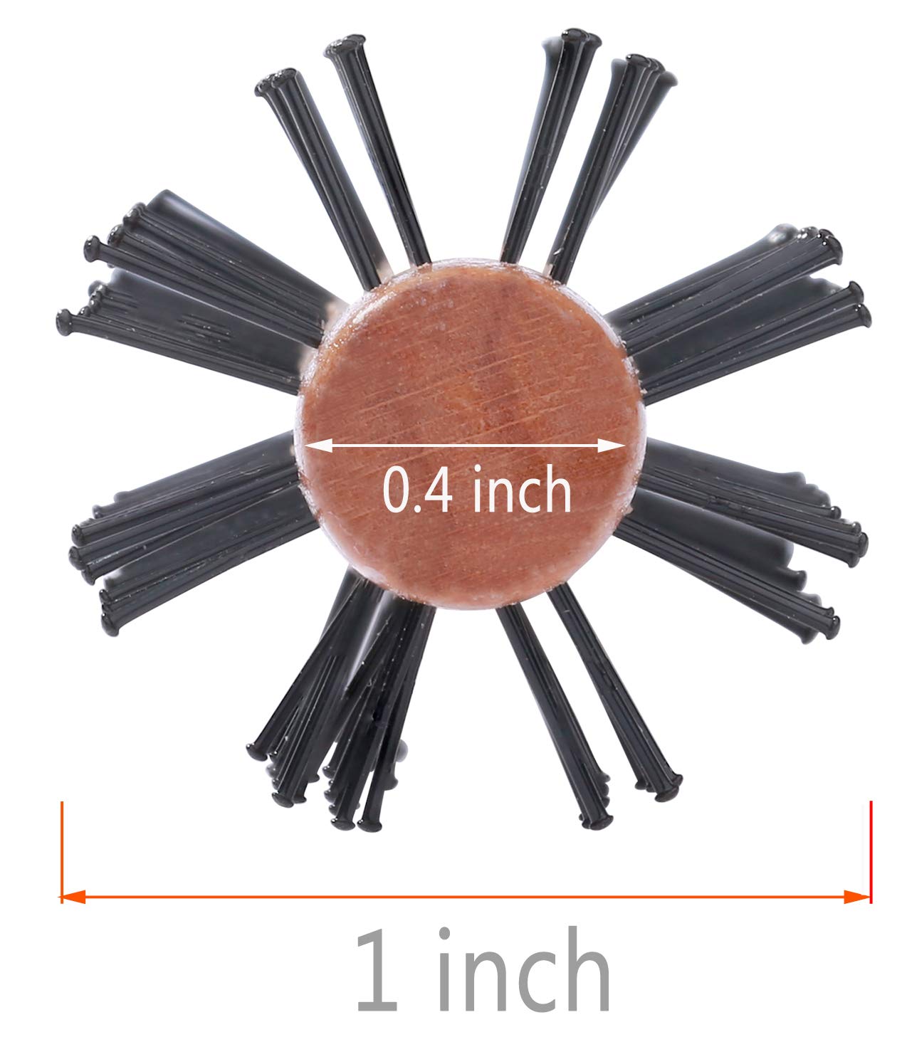 PERFEHAIR ball-tipped bristles gently grip curly hair for smooth styling.