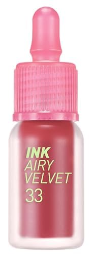 Peripera Ink Airy Velvet Lip Tint con aplicador preciso para delinear labios y color duradero.