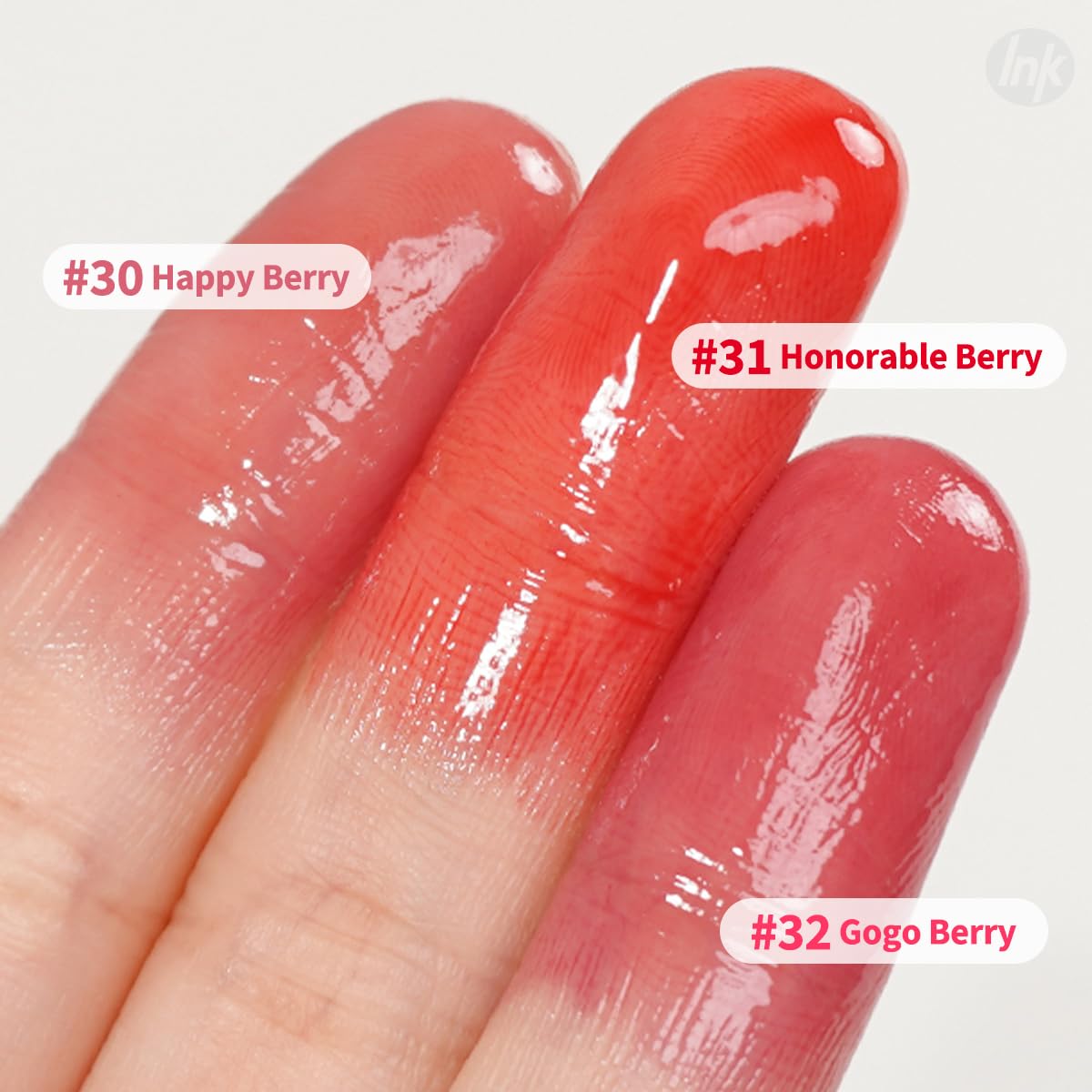 Peripera Ink Mood Glowy Tint Happy Berry packaging and product design.