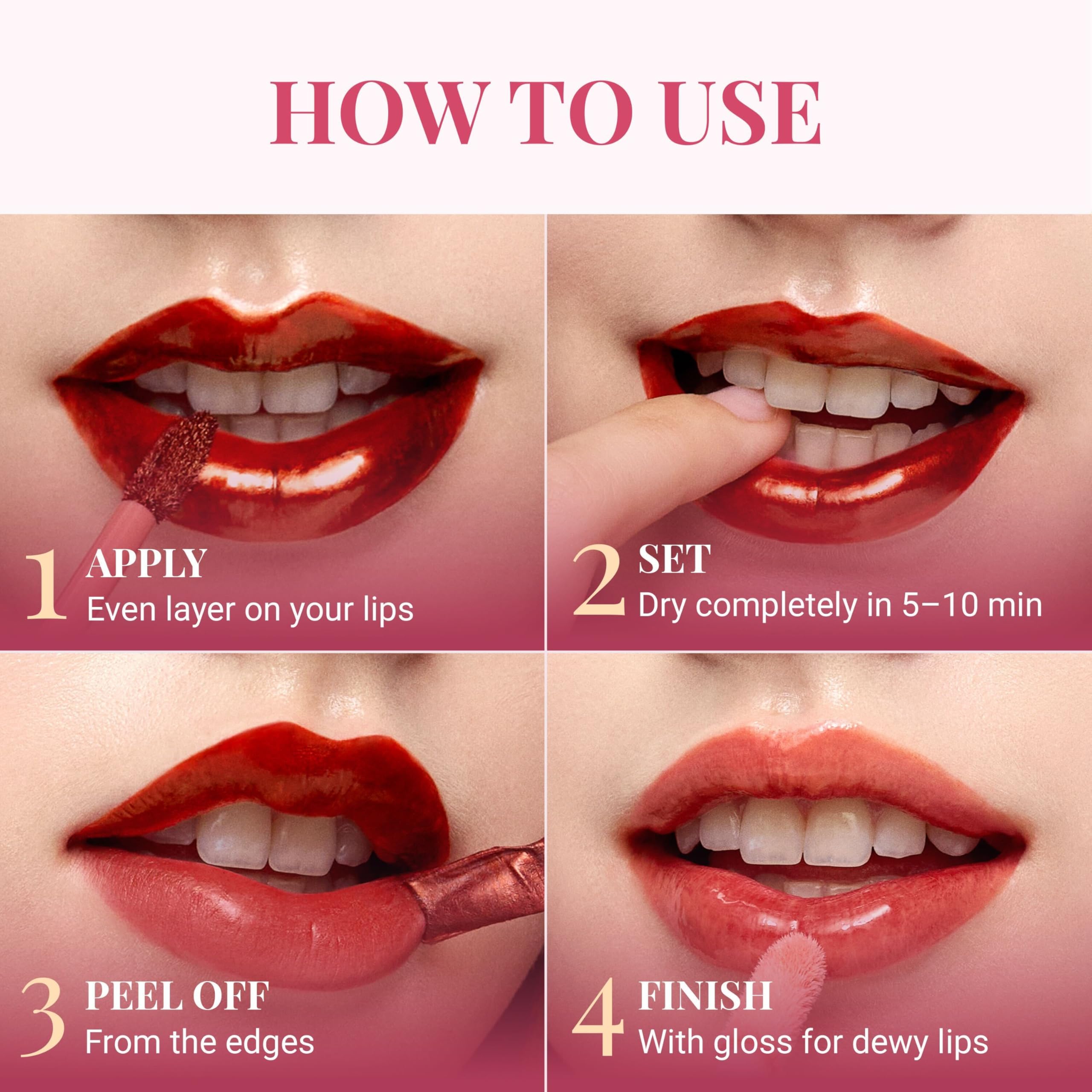 Peripera Ink Peel Off Lip Stain nourishes lips with jojoba and ceramide NP