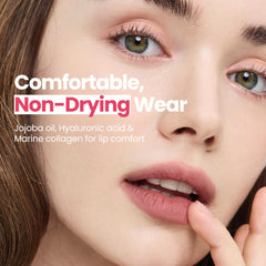 Peripera tinte labial con textura ligera para comodidad y movilidad natural.