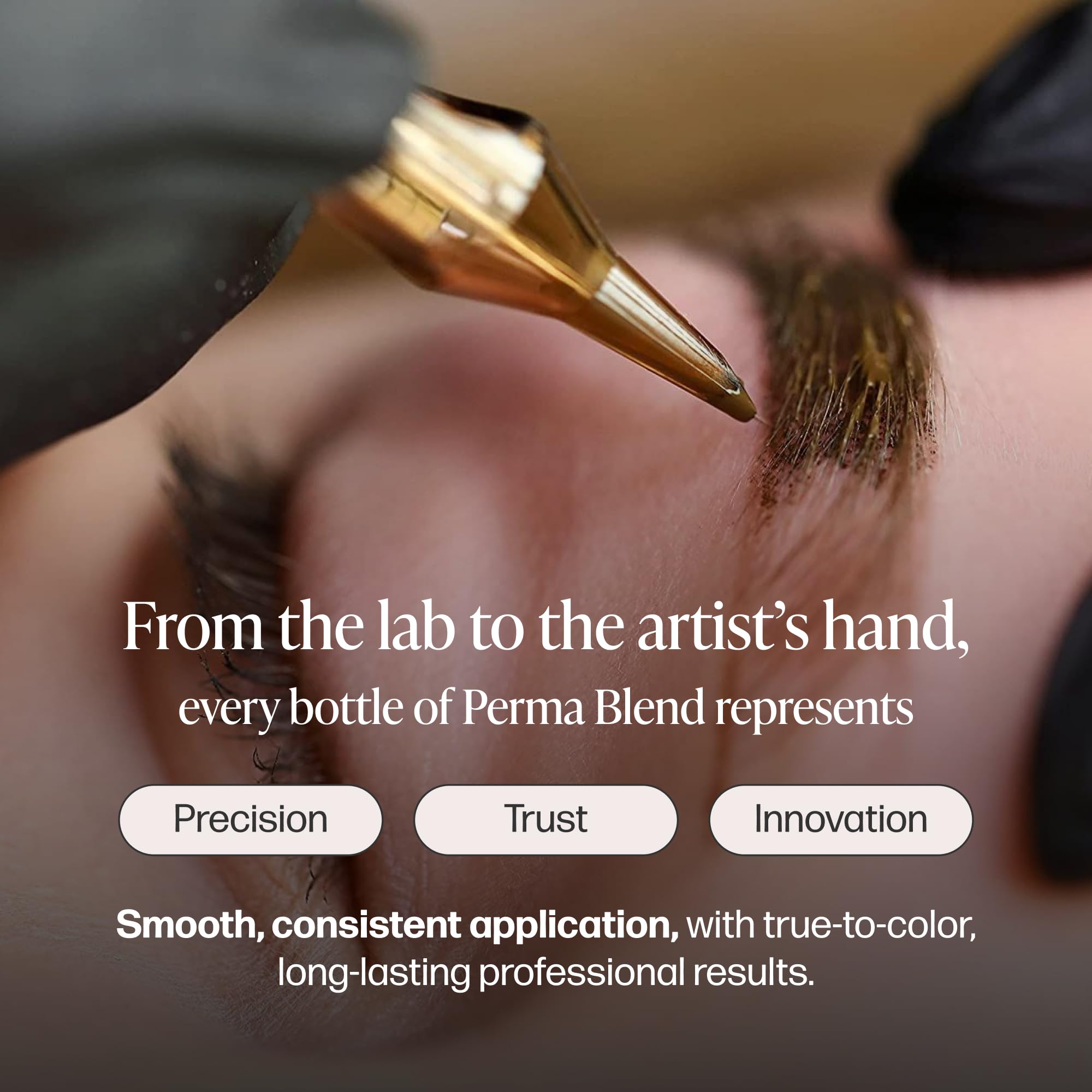 Perma Blend Brunette label closeup reveals shade name and usage notes.