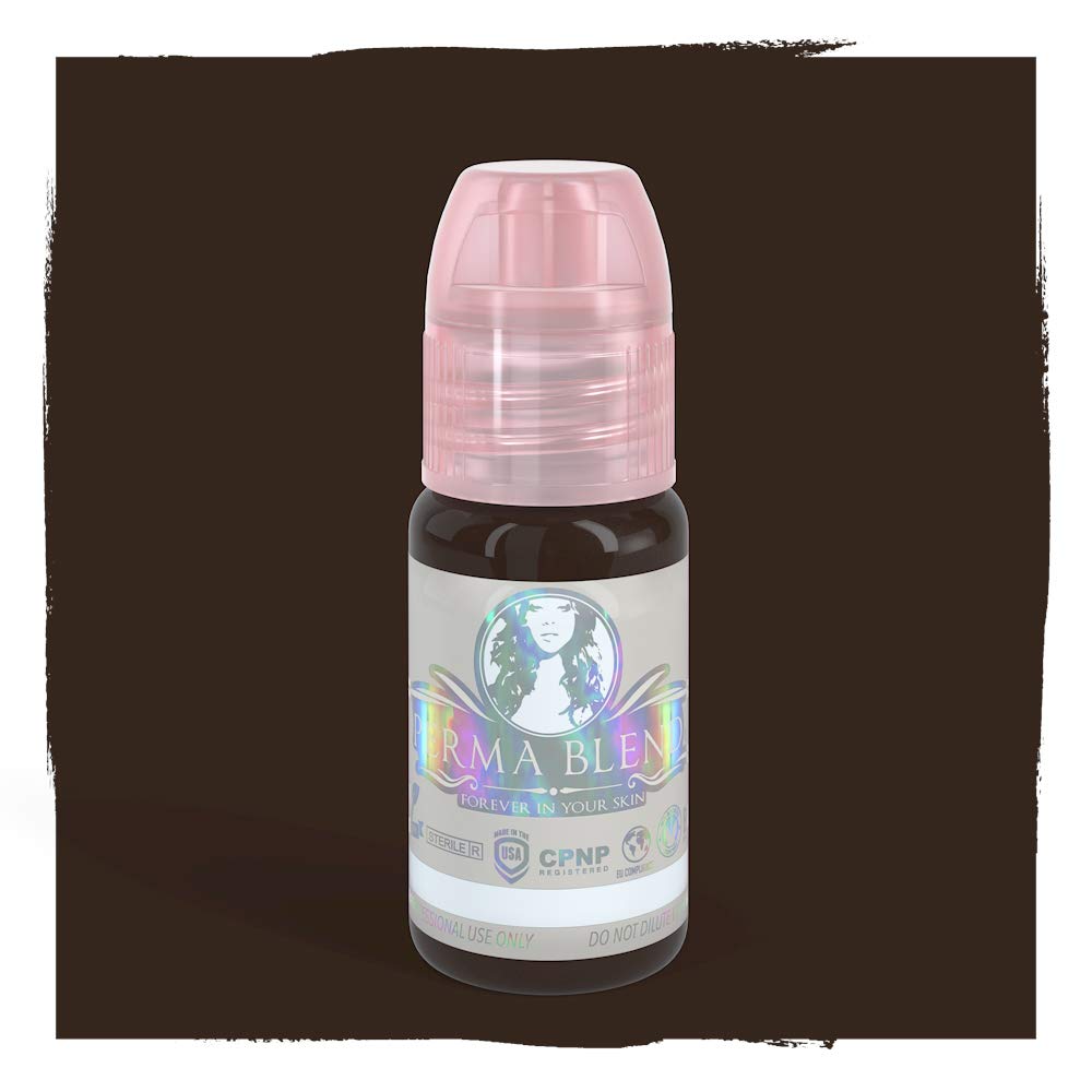 Perma Blend Espresso Brown ink packaging designed for clean, safe PMU application