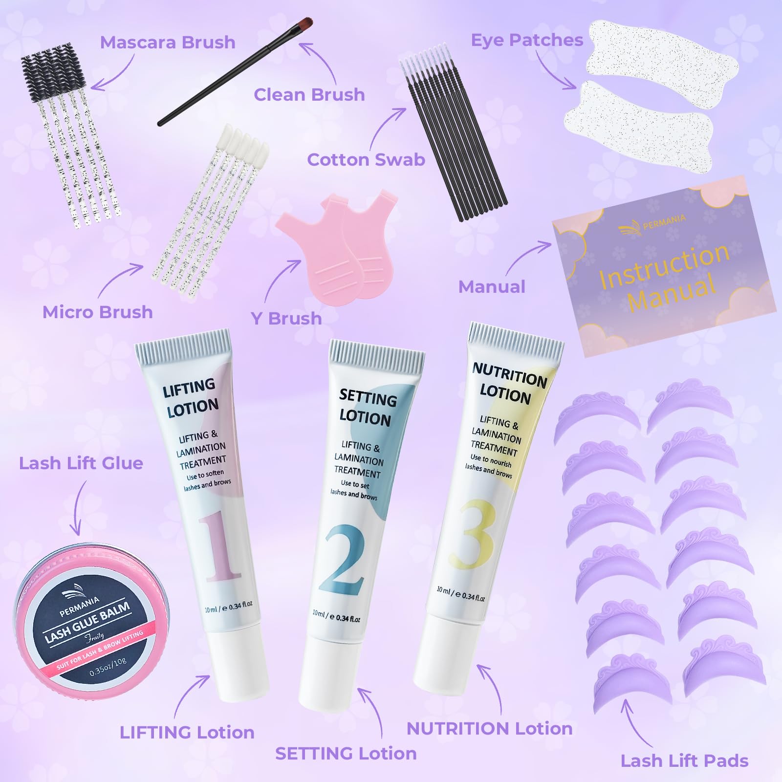 PERMANIA at-home DIY lash lift setup for salon-like results