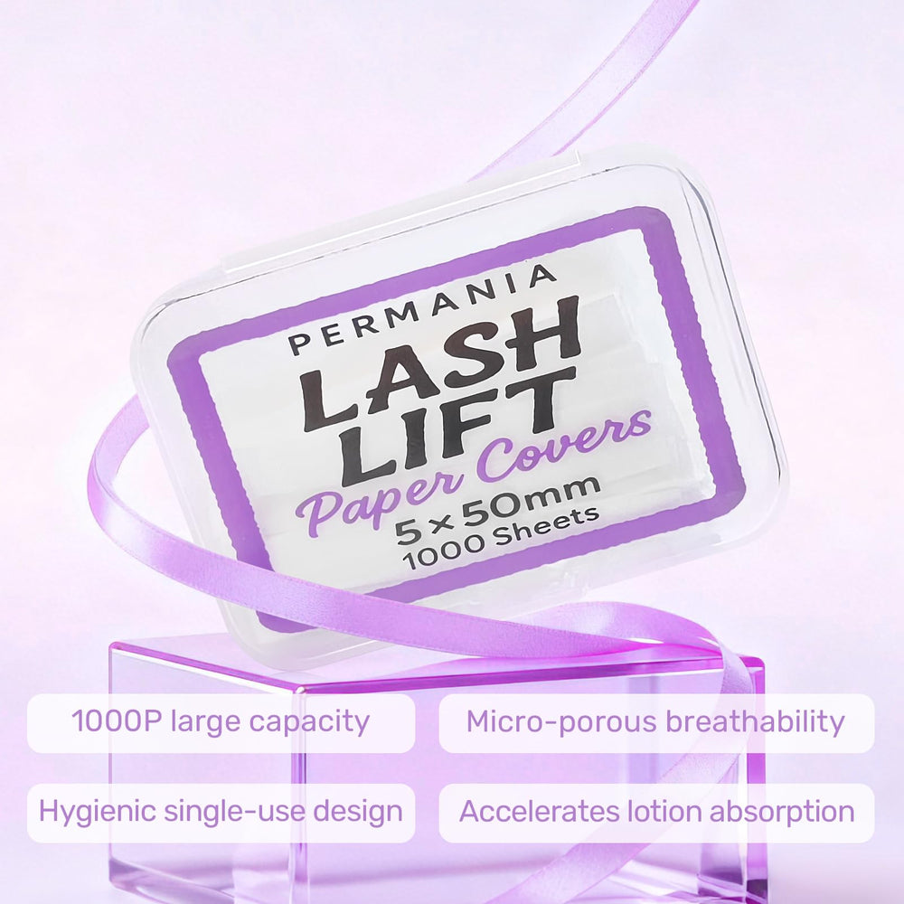 PERMANIA Lash Lift Papel facilita la fijación rápida durante el levantamiento.