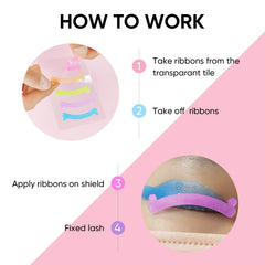 PERMANIA silicone tape close-up supports lash control during perming and lift.